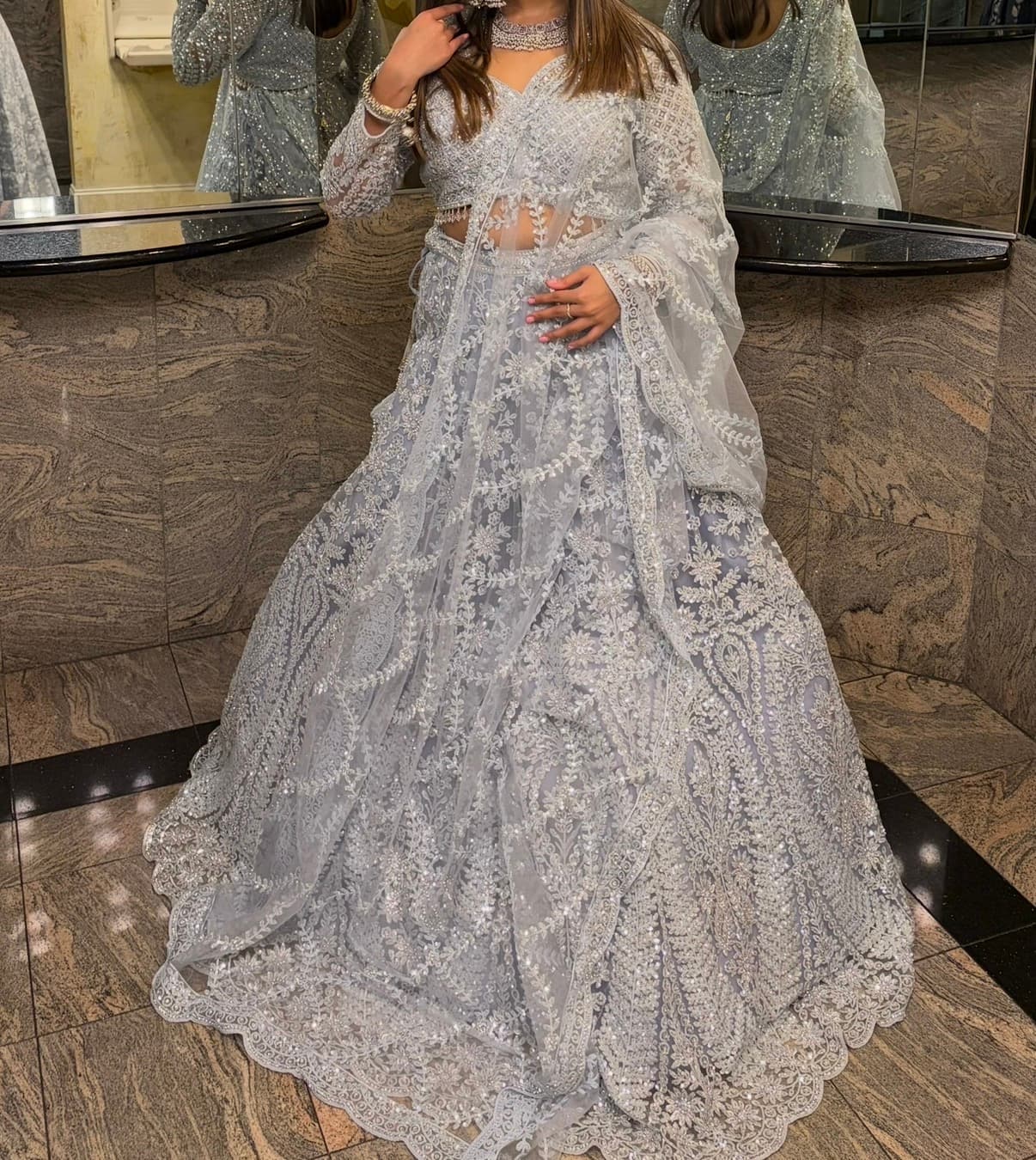 Silver Lehenga