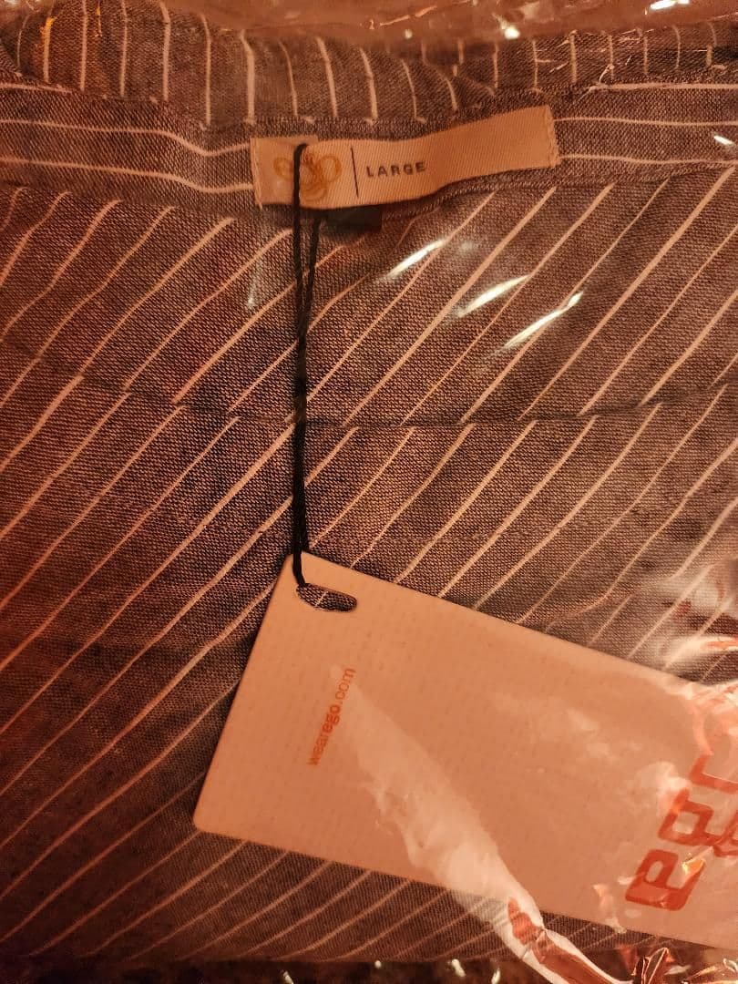 Ego Grey Striped Kurta - New with Tags, Size Large