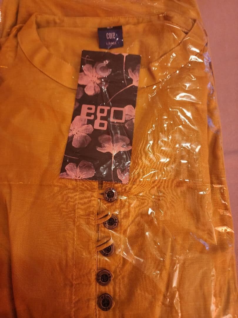 New with Tags EGO Core Mustard Yellow Kurta with Trousers - Size Large