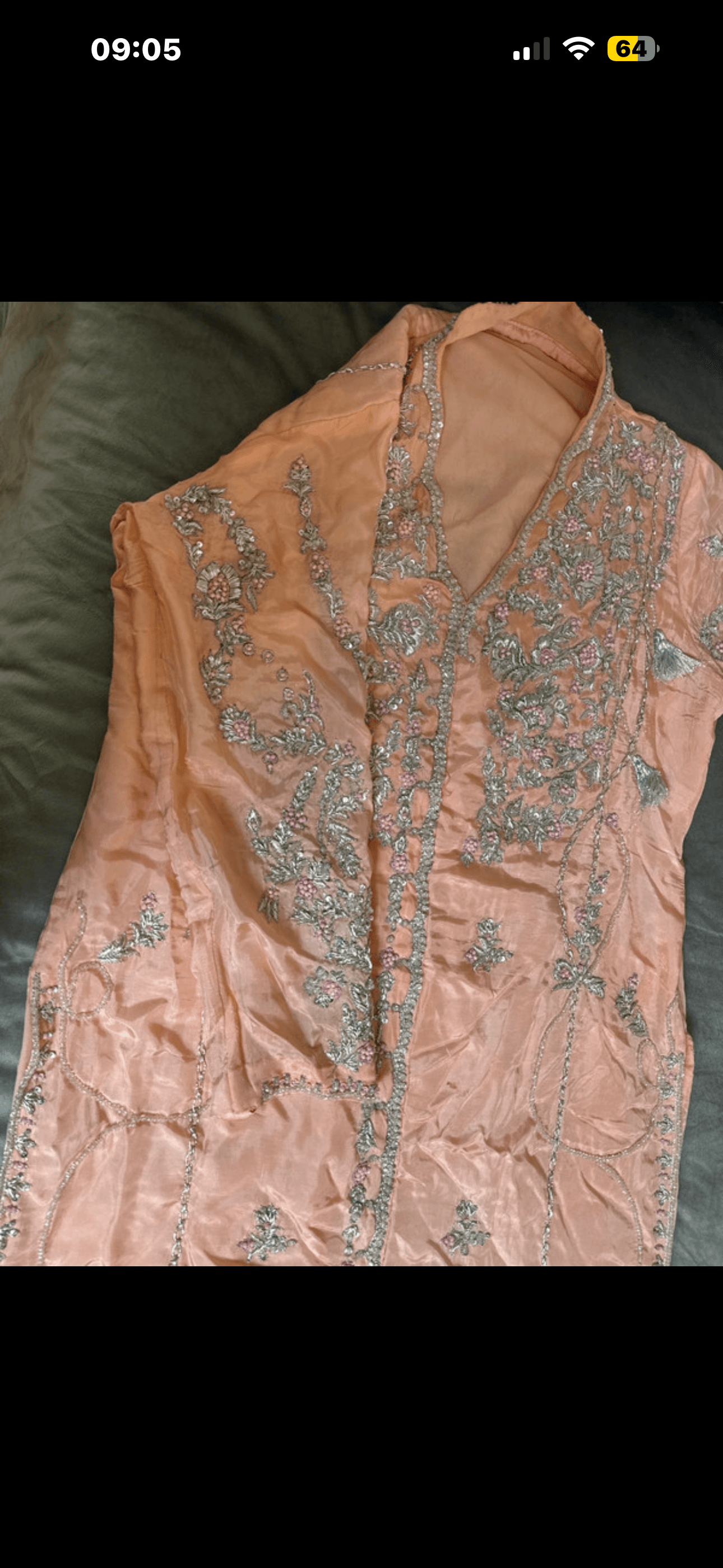 Long open shirt with trouse and scarf only wore once for few hours