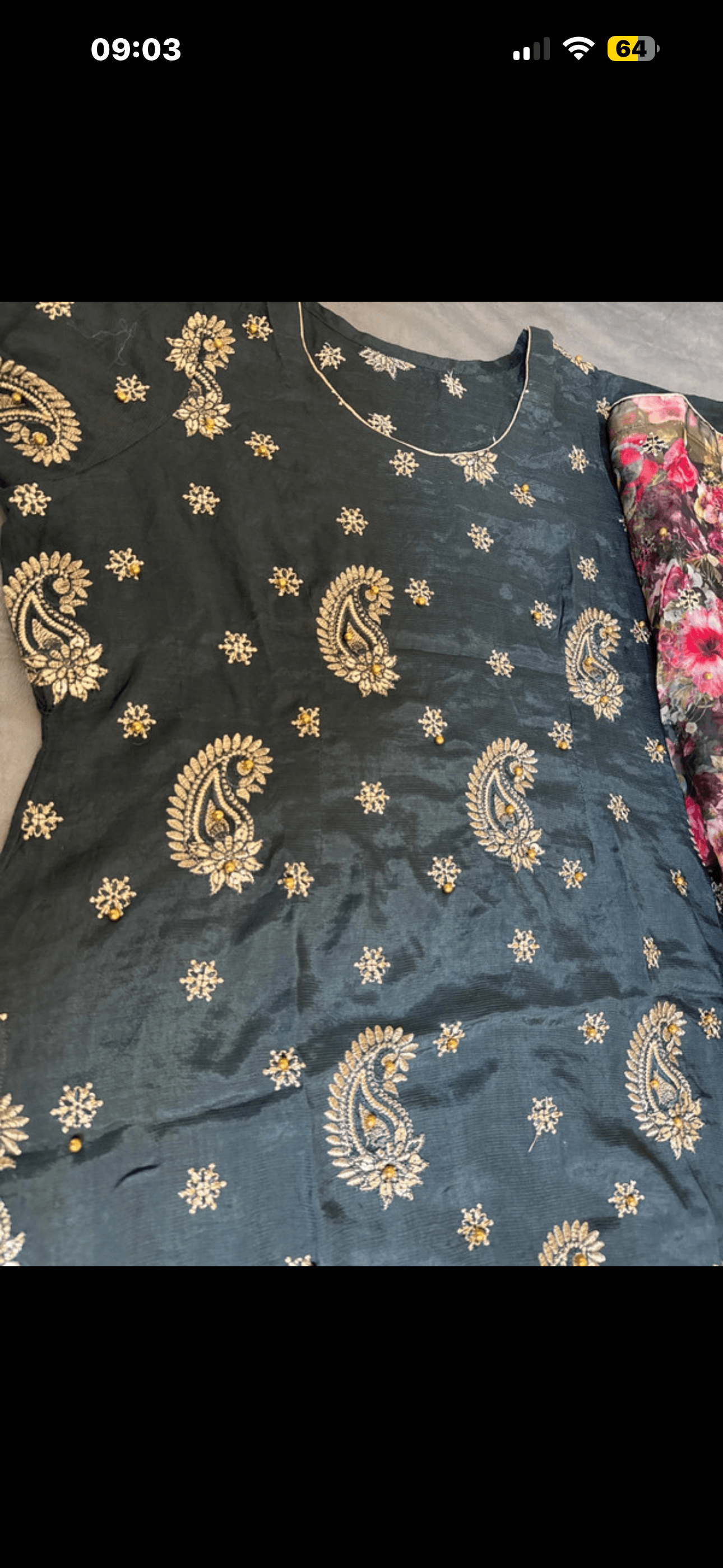 Long shirt with floral print dubata