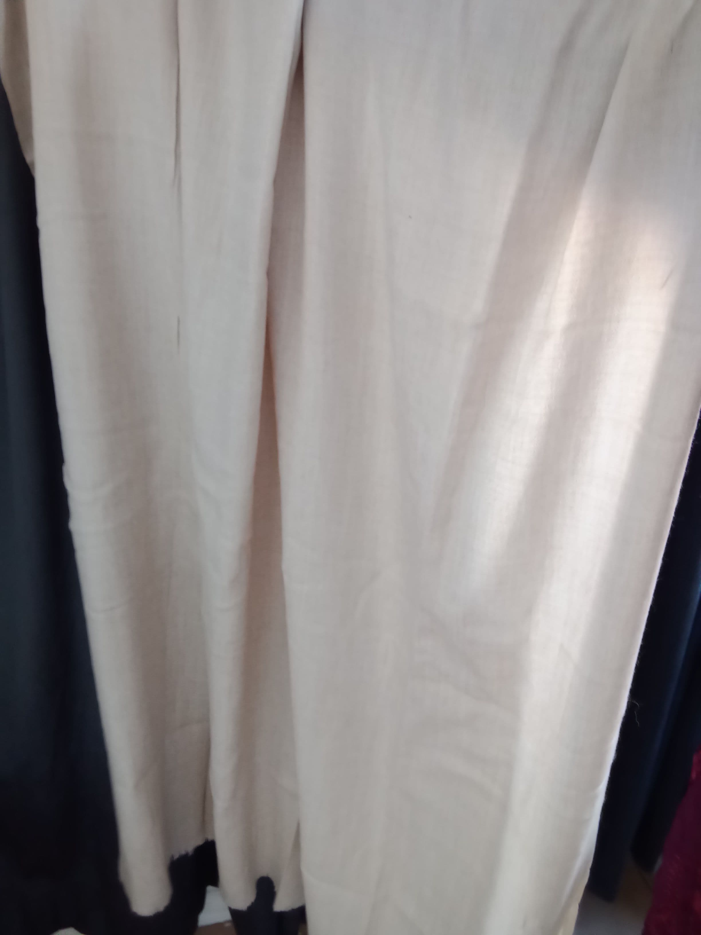 Elegant Plain Cream Shawl Versatile & Lightweight
