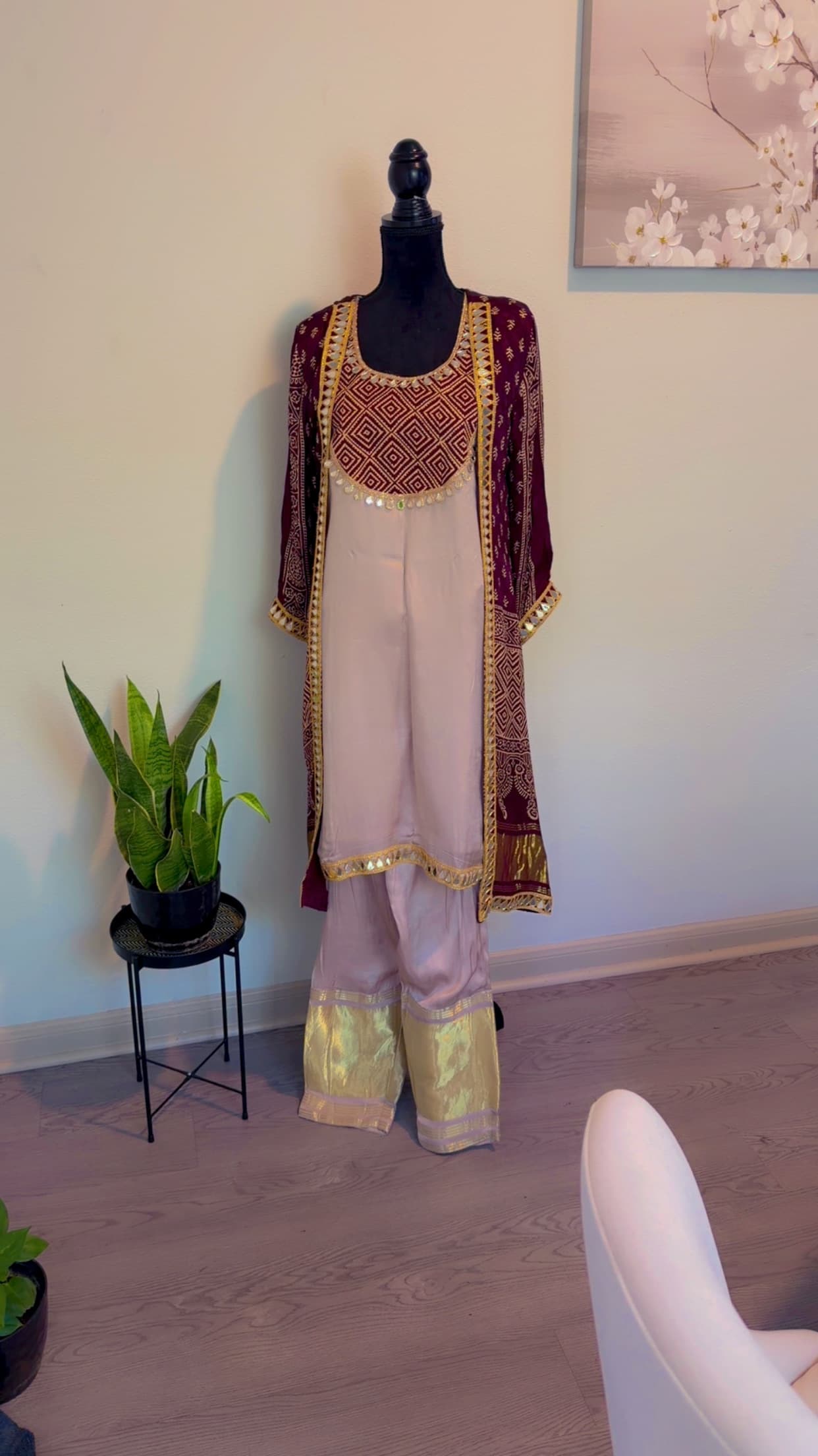 Ajrak Jacket Pant Suit