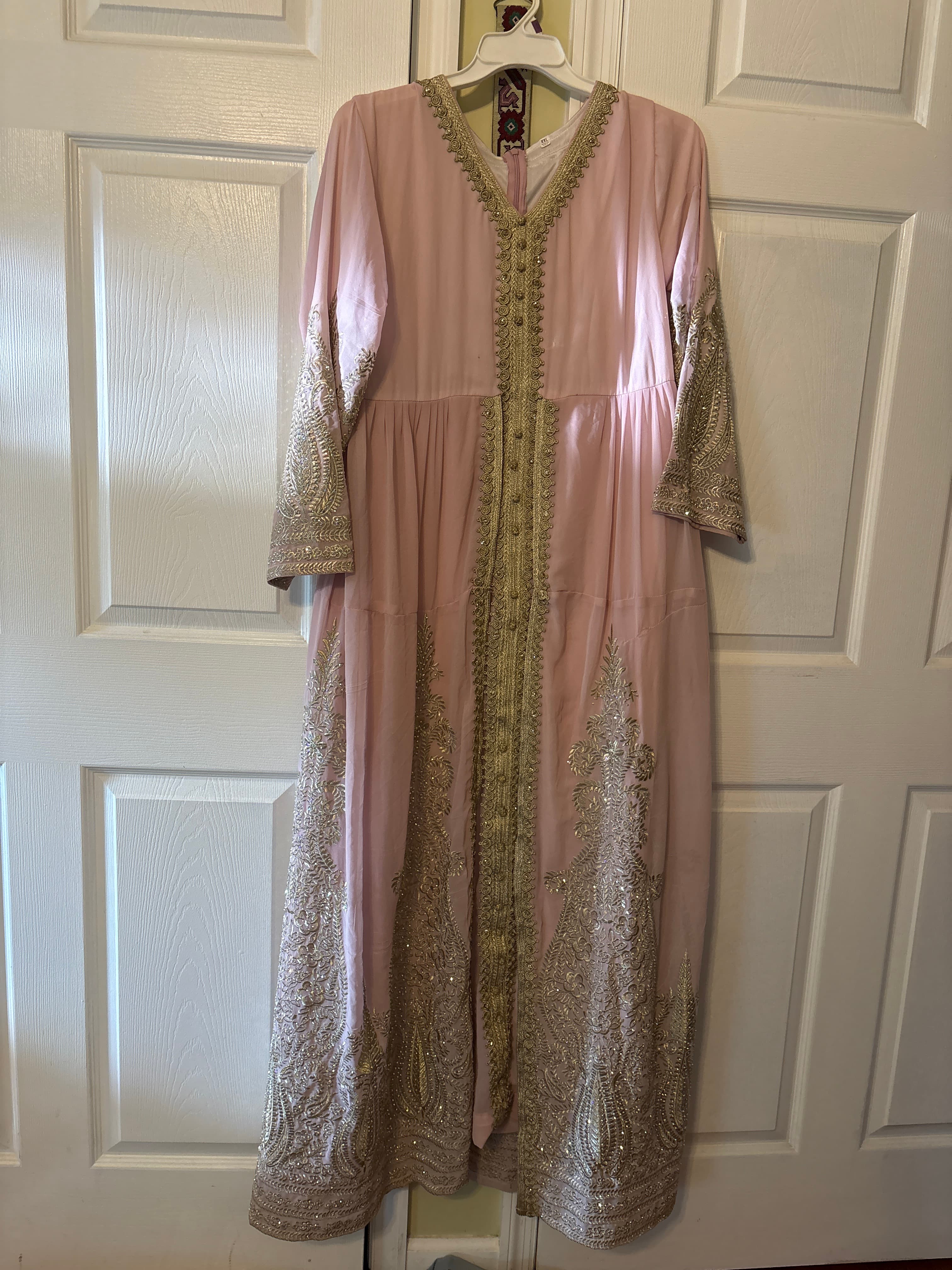 Pink maxi Arabic dress from Dubai