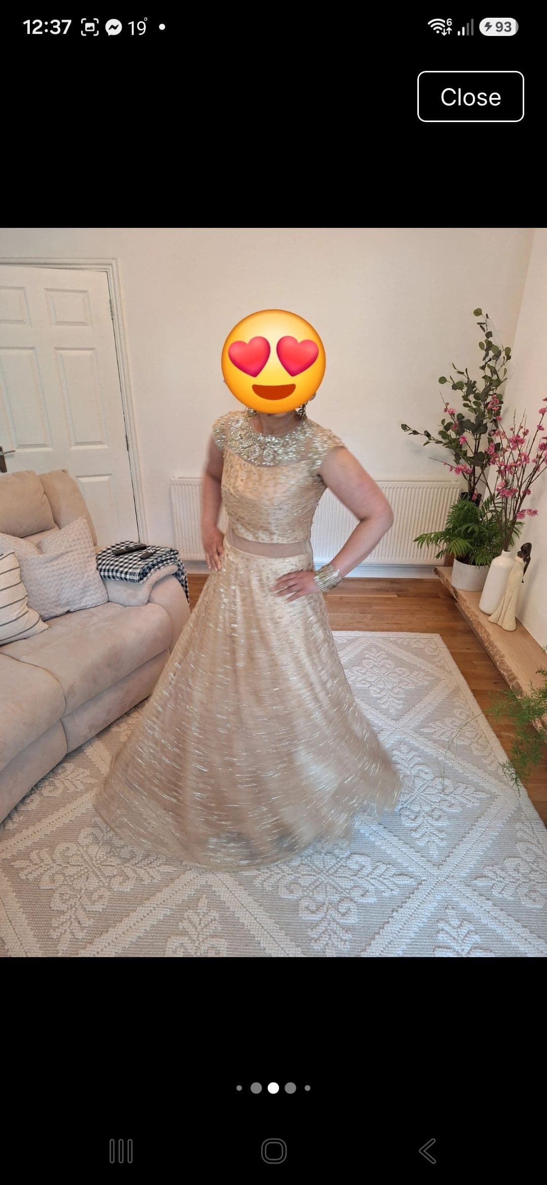 Elegant Gold Sequin Lehenga Choli Set - Perfect for Weddings & Parties