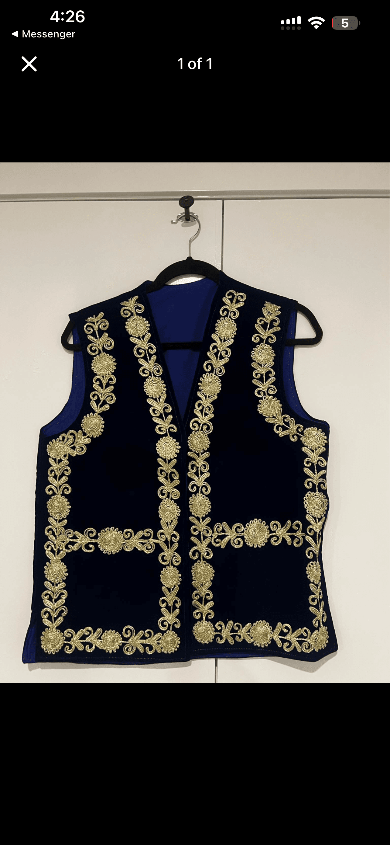 Elegant Navy Blue Velvet Menswear Vest with Gold Zardozi Embroidery