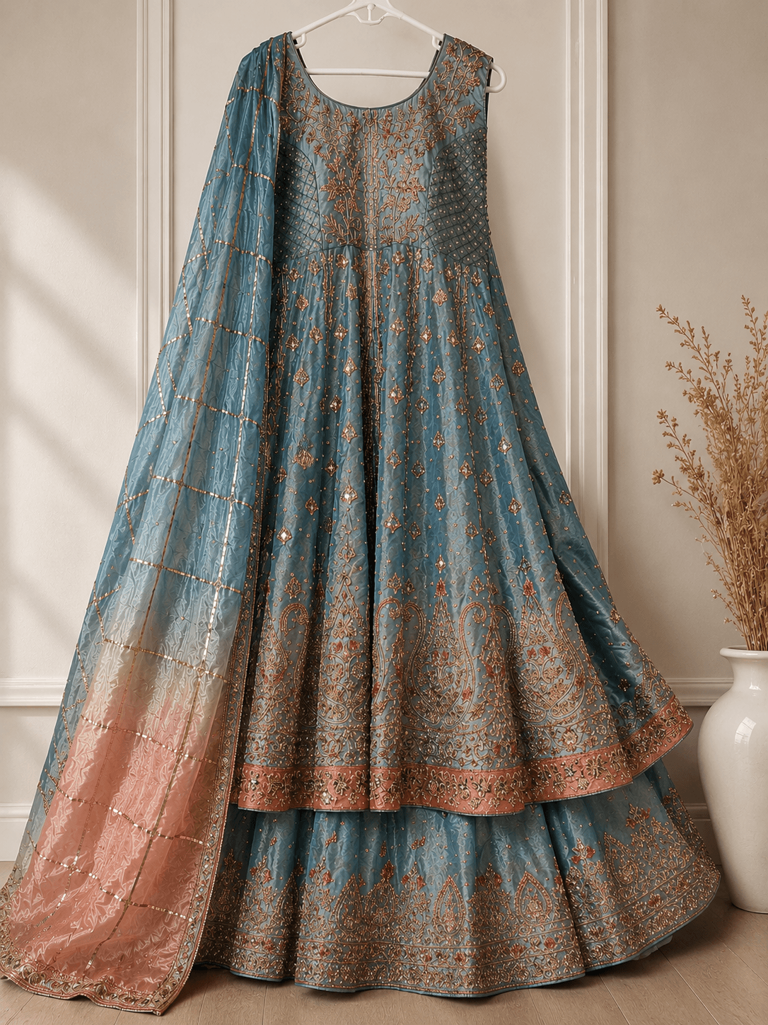 Handwork embroidered lehnga
