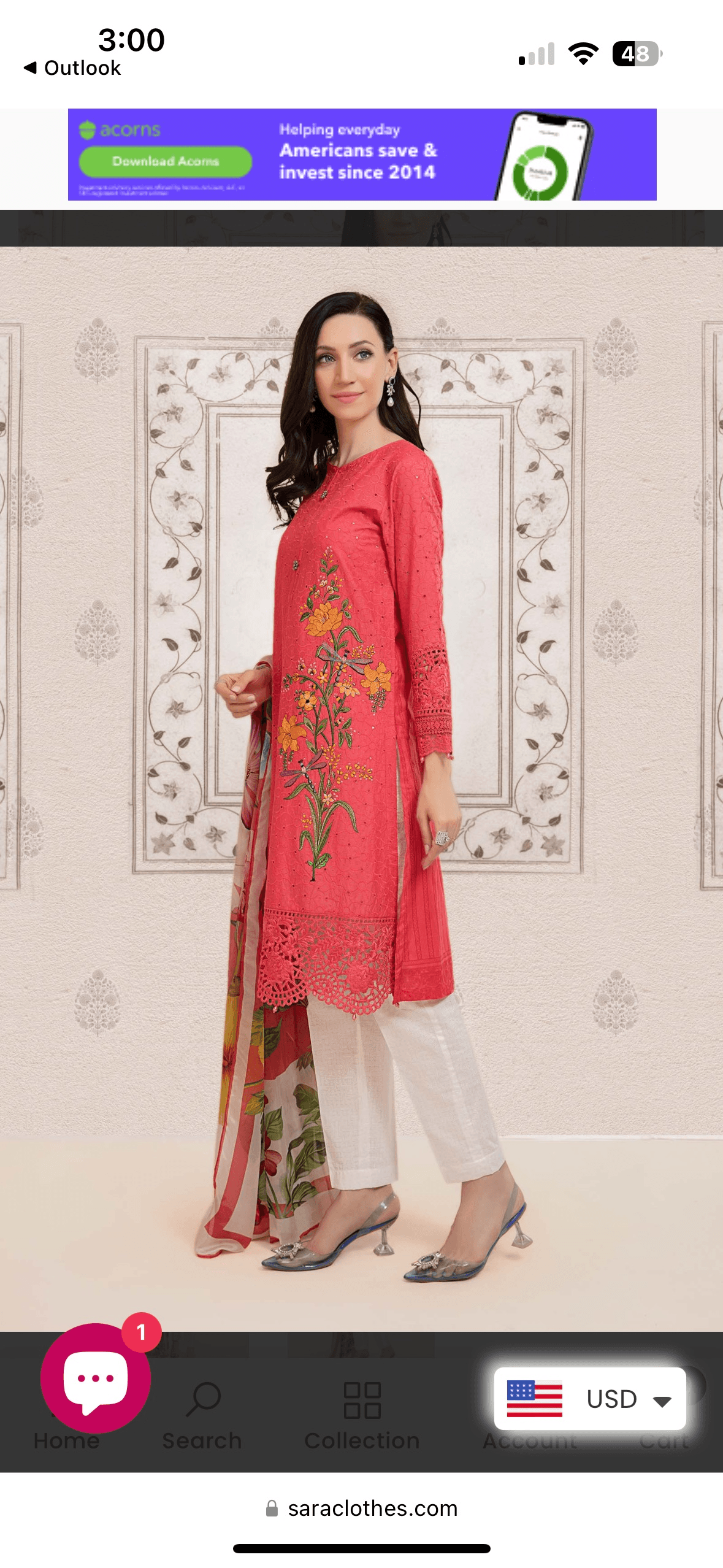 chikankari kameez and dupatta