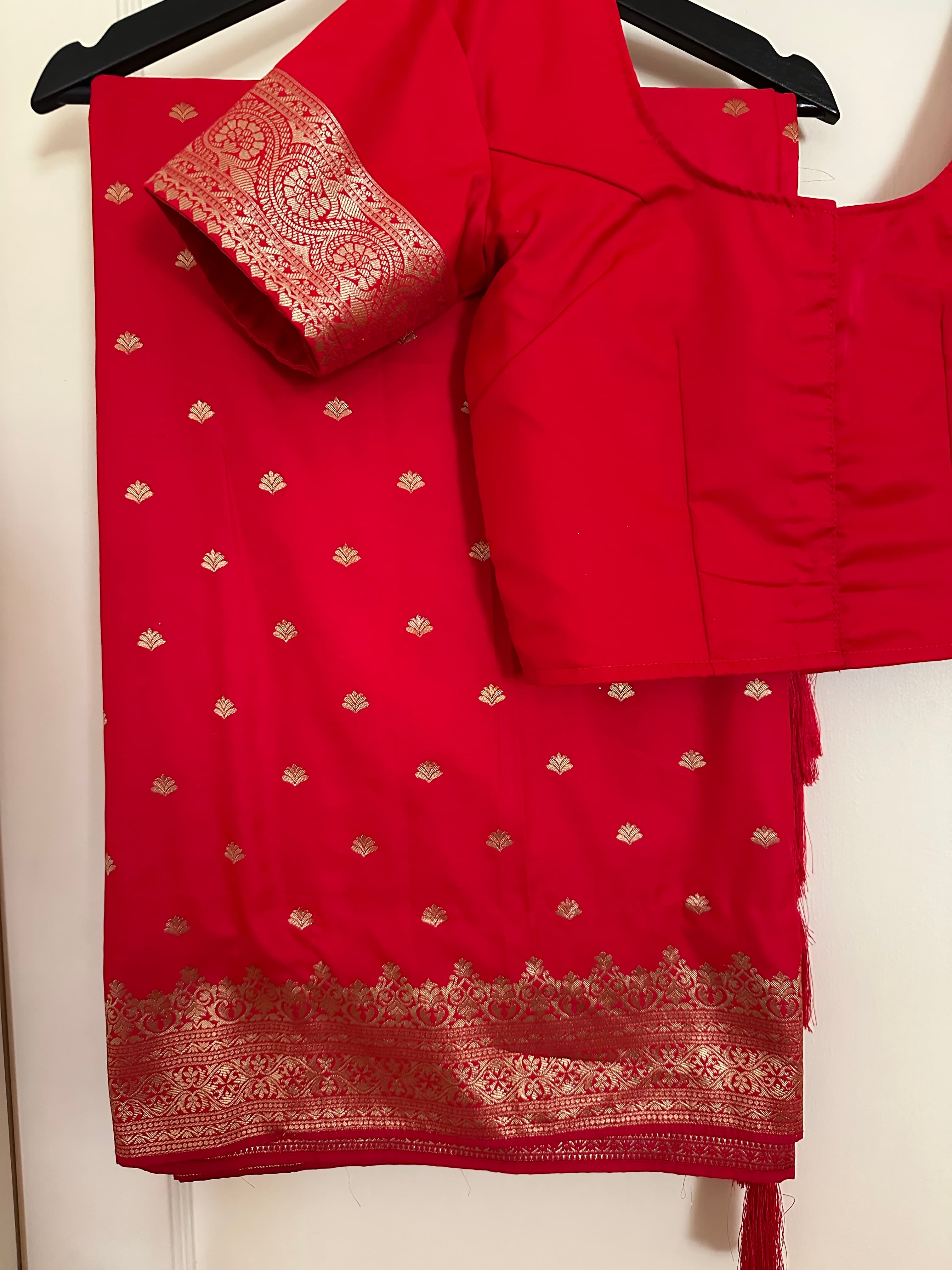 Red Artsilk Saree