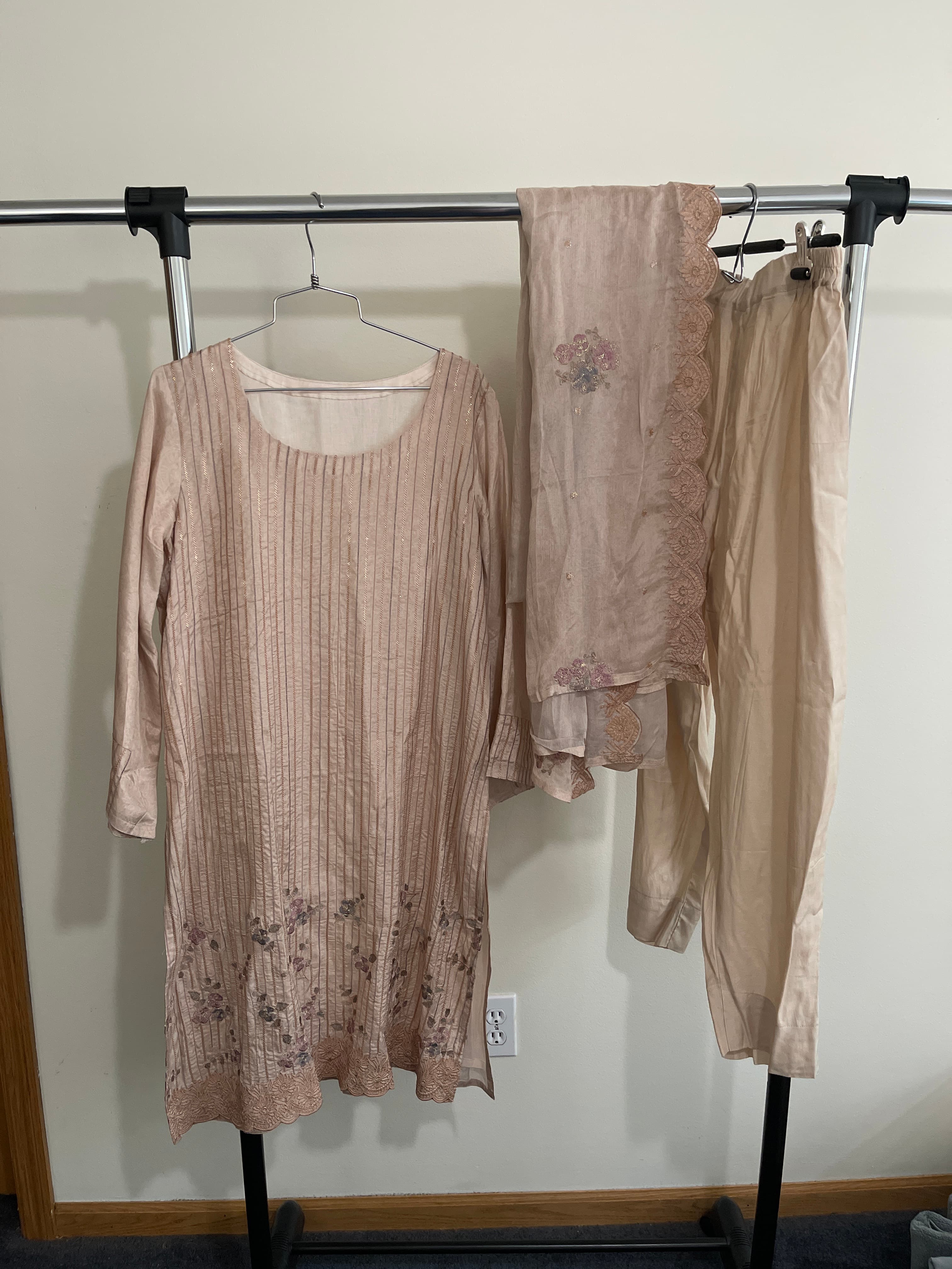 Pink salwar kameez with dupatta