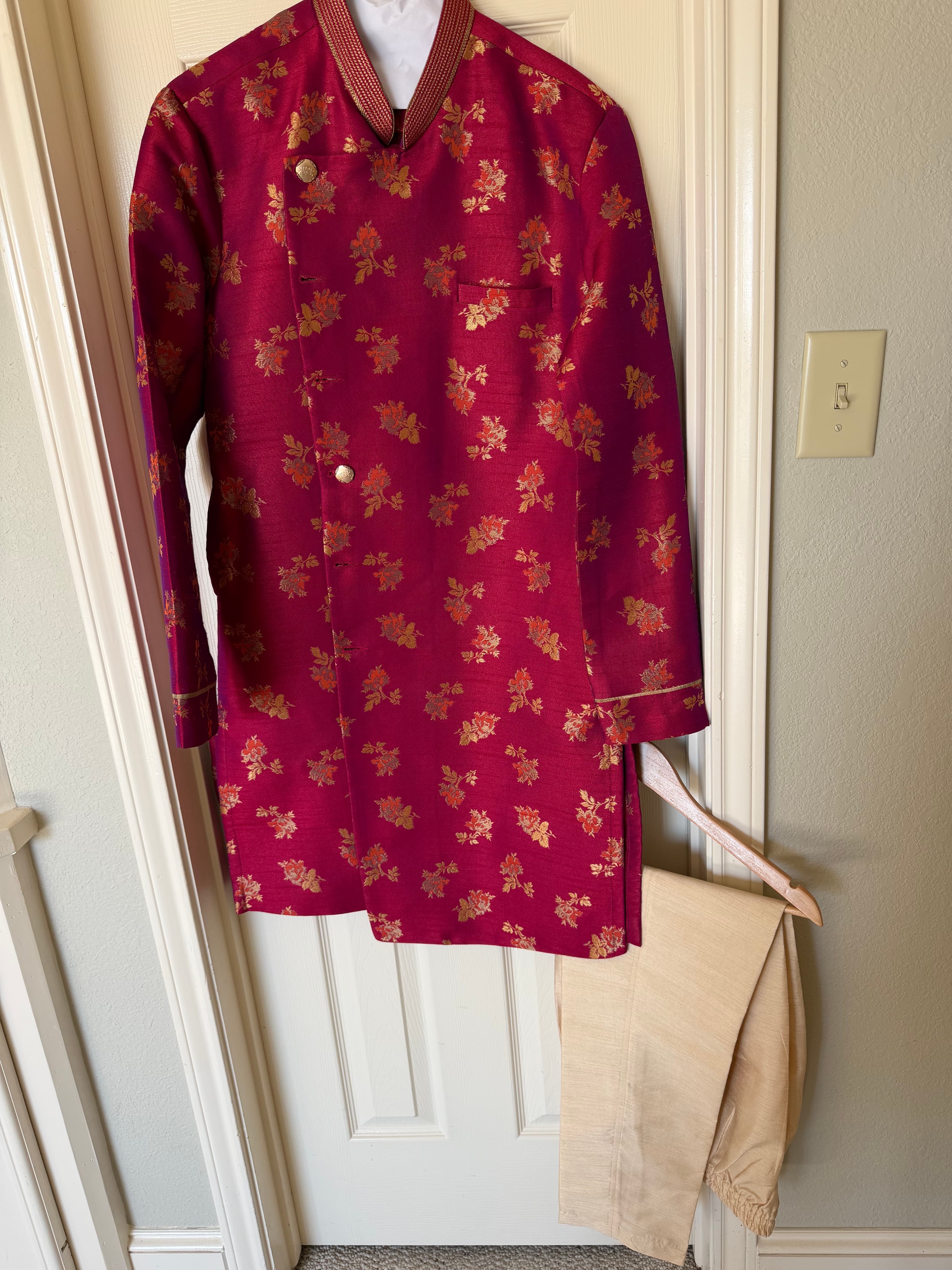 Hot Pink Men's Sherwani