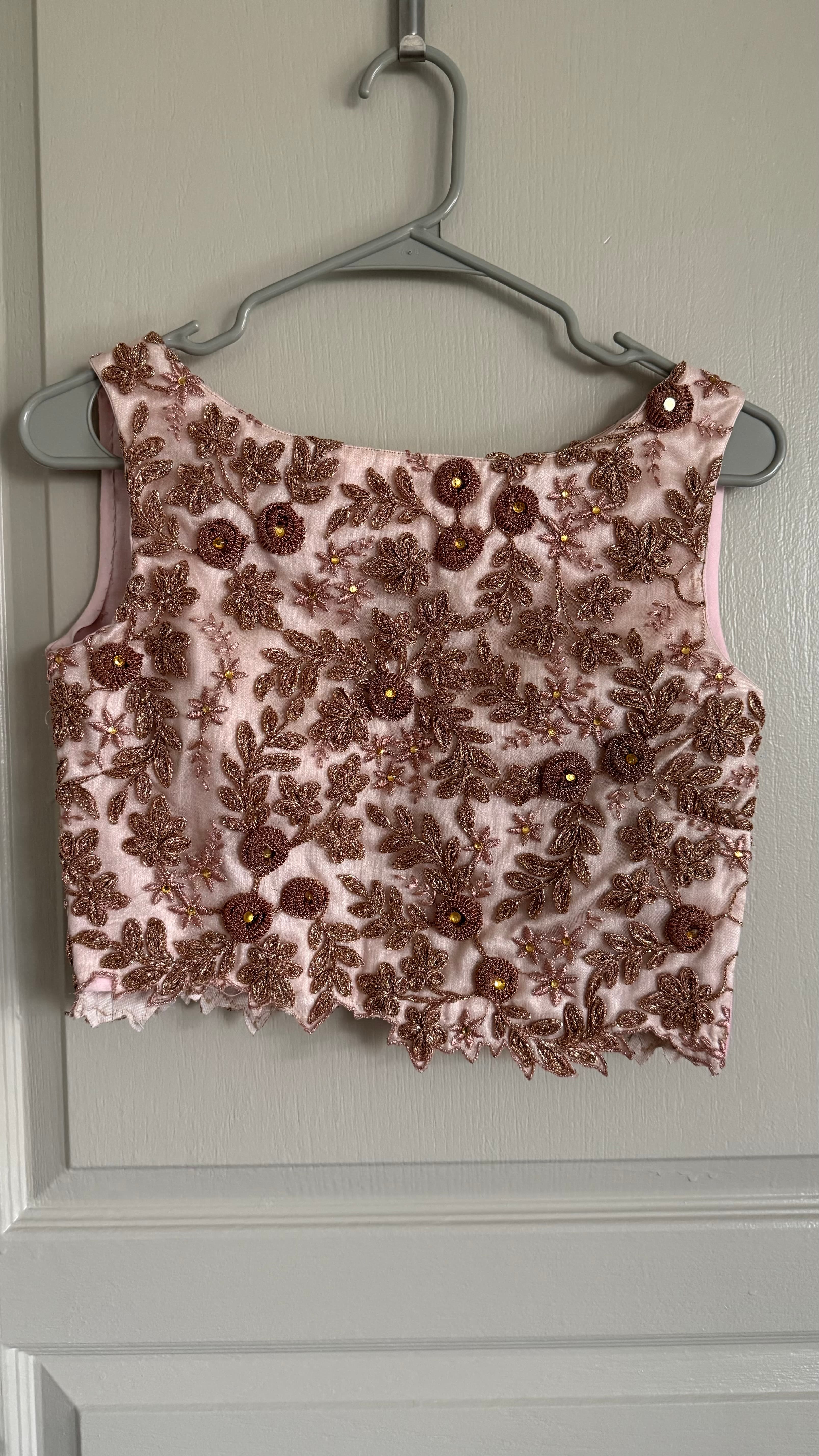 Pink Embroidered Lehenga