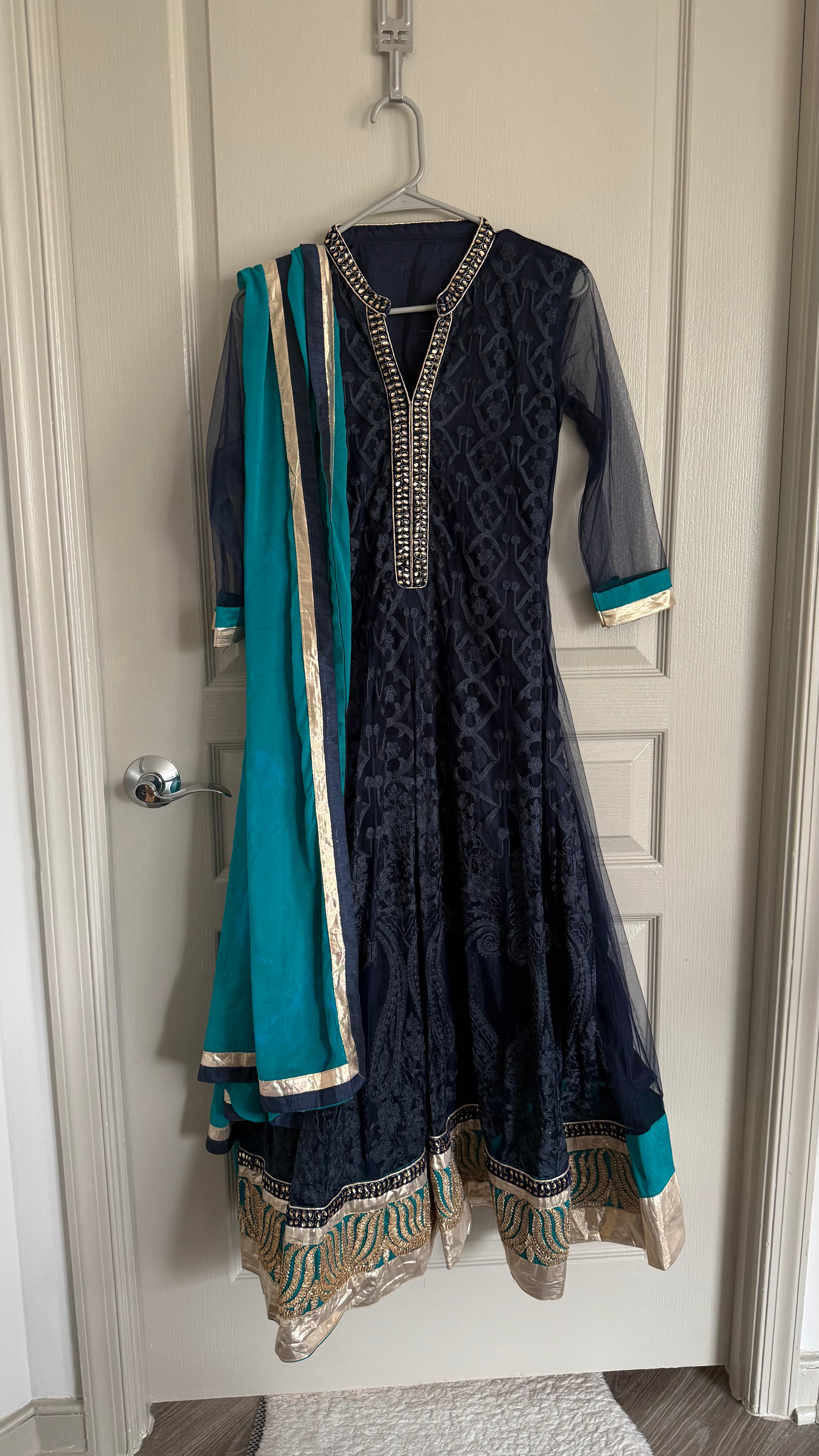 Blue/Green Anarkali