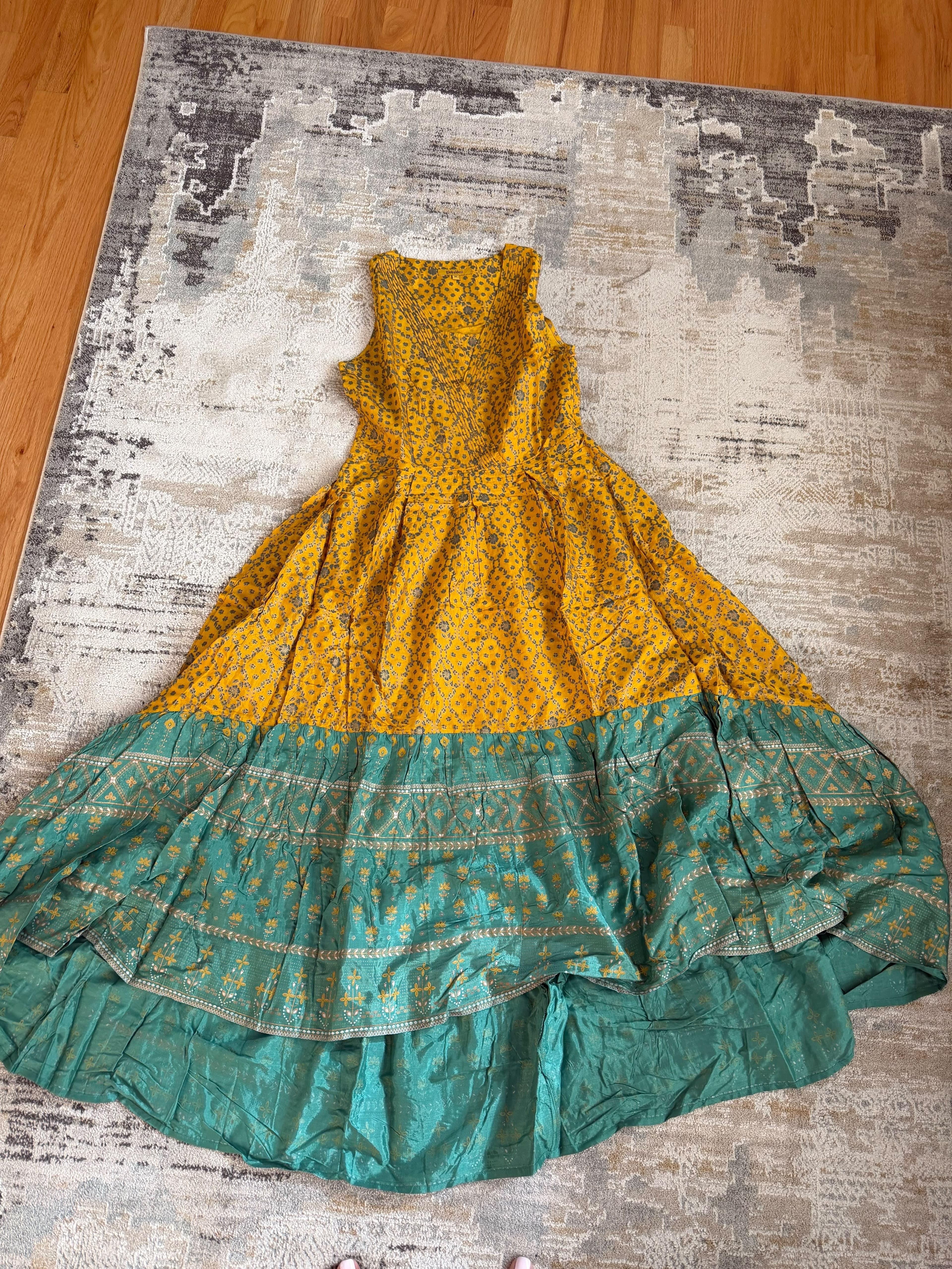 Indo western yellow dress